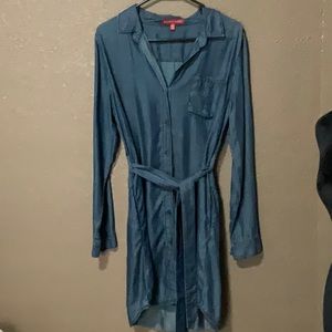 Saks Fifth Avenue long sleeve Denim Dress